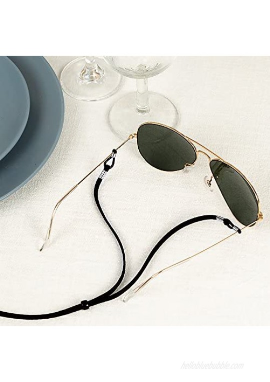Adjustable Eyeglasses Chain Universal Fit Eyeglass Strap Unisex Eyewear Retainer Glasses Neck Cord String Black 4pack