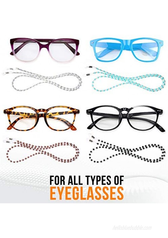Eye Glasses String Holder - Premium Beaded Eyeglass Holders Around Neck - Eyeglass Chain Cord for Women