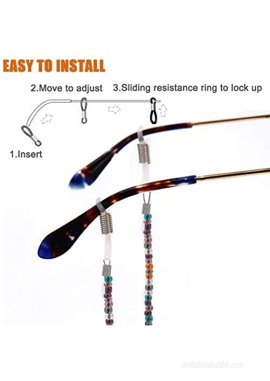 Eyeglass Chain for Women | Beaded Eyeglass Strap | Glasses Holder Around Neck - 4 Pack