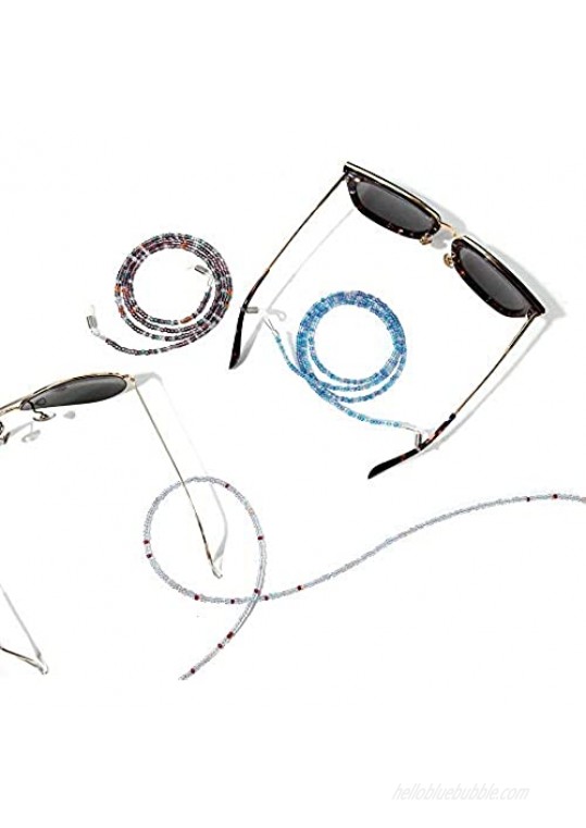 Eyeglass Chain for Women | Beaded Eyeglass Strap | Glasses Holder Around Neck - 4 Pack