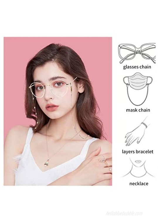 Eyeglass Chain Holder Glasses Lanyard Fashion Metal Glasses Strap Around Necklace Eyeglass Chain for Women