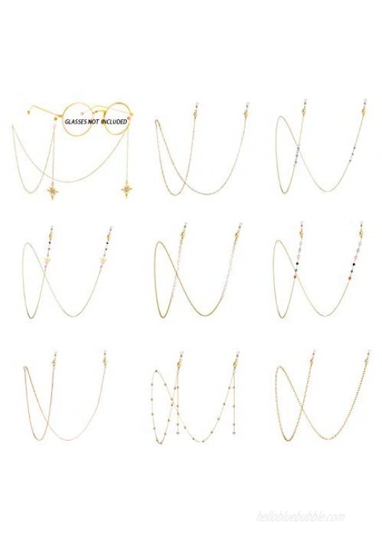 Gold Eyeglass Chains for Women Leopard Glasses Chain Strap Glasses Holder Lanyard Around Neck