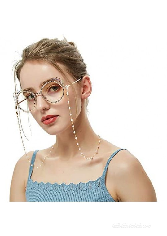 Pearl Eyeglass Chains for Women 18K Gold Plated Sunglasses Eyewear Elegant Strap Holder Women's Eyeglass Chains