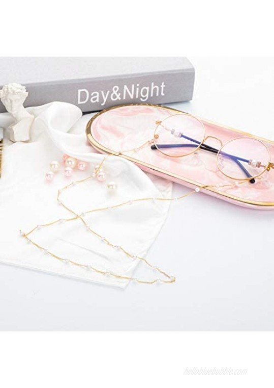 Pearl Eyeglass Chains for Women 18K Gold Plated Sunglasses Eyewear Elegant Strap Holder Women's Eyeglass Chains