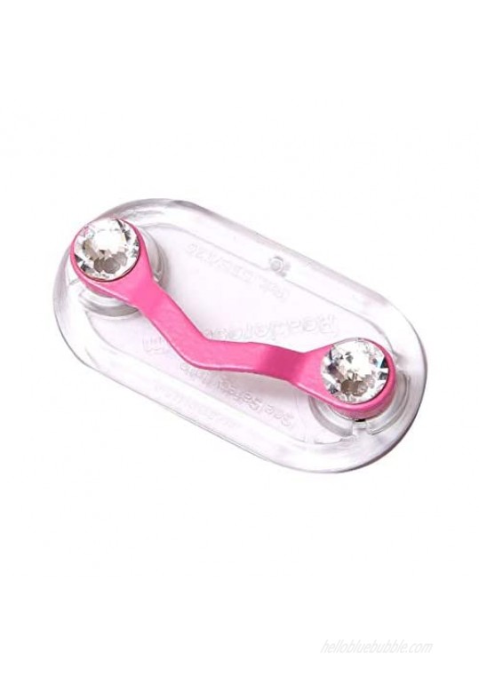 ReadeREST Magnetic Eyeglass Holder Pink with Clear Crystals