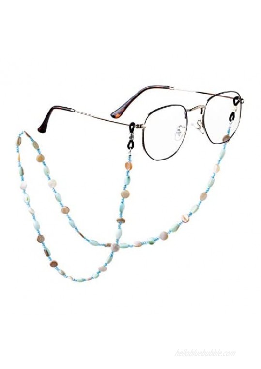 Stylle Eyeglass Chains for Women Set of 4 Eye Glasses Holder Strap Necklace Chain Cord Beaded Sunglasses and Reading Glasses Retainer