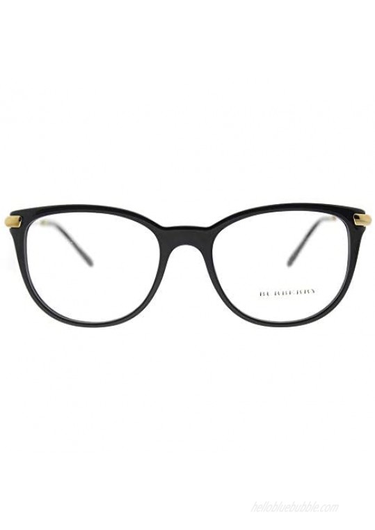 Burberry BE 2255Q 3001 Black Plastic Square Eyeglasses 51mm