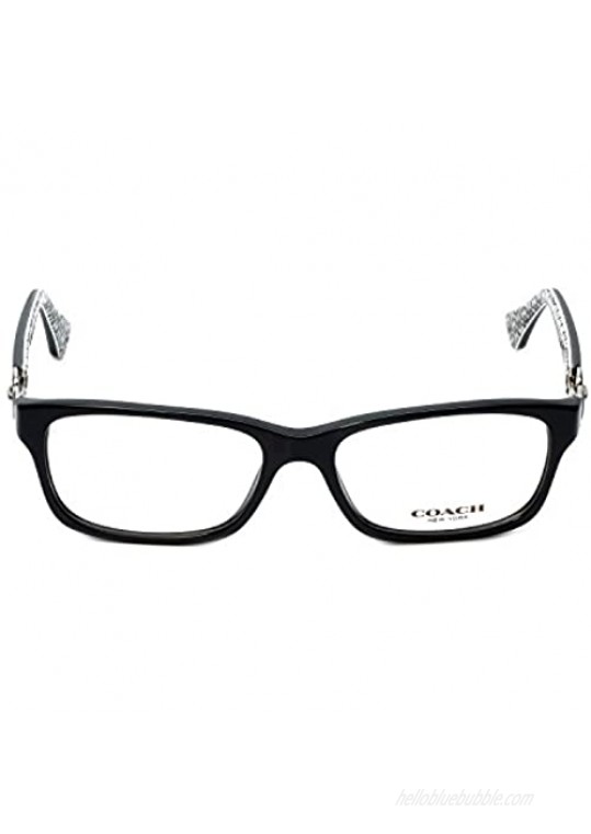 Coach Women's HC6052 Eyeglasses Black/Black White Sig C 54mm