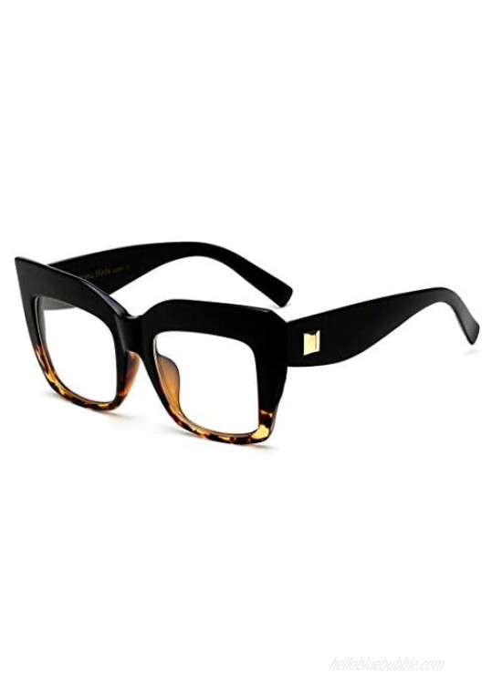 FEISEDY Square Oversized Glasses Frame Eyewear Women B2475