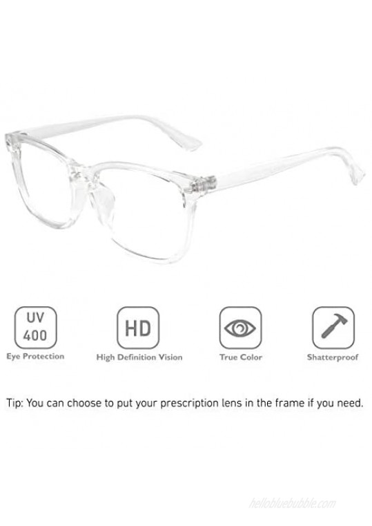 GQUEEN Fashion Glasses Non Prescription Fake Glasses for Women Men Clear Lens Square 201582