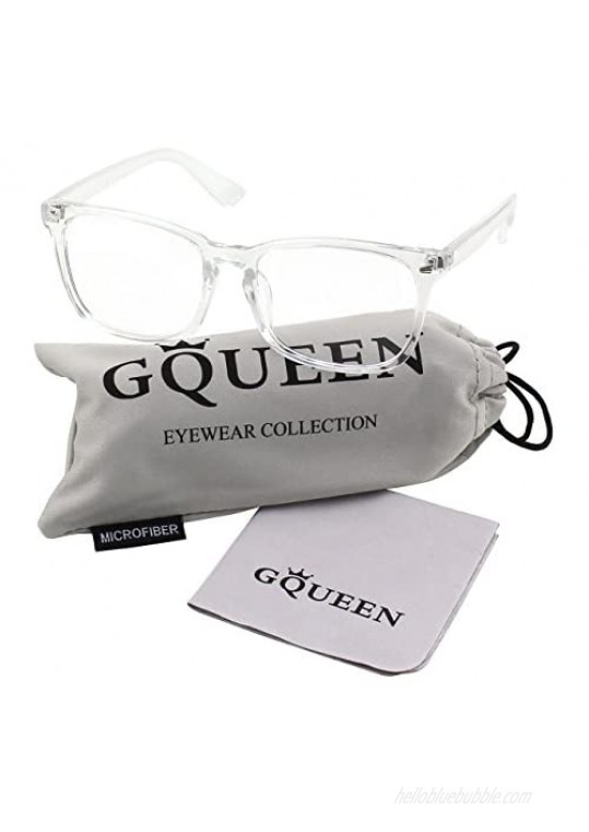 GQUEEN Fashion Glasses Non Prescription Fake Glasses for Women Men Clear Lens Square 201582