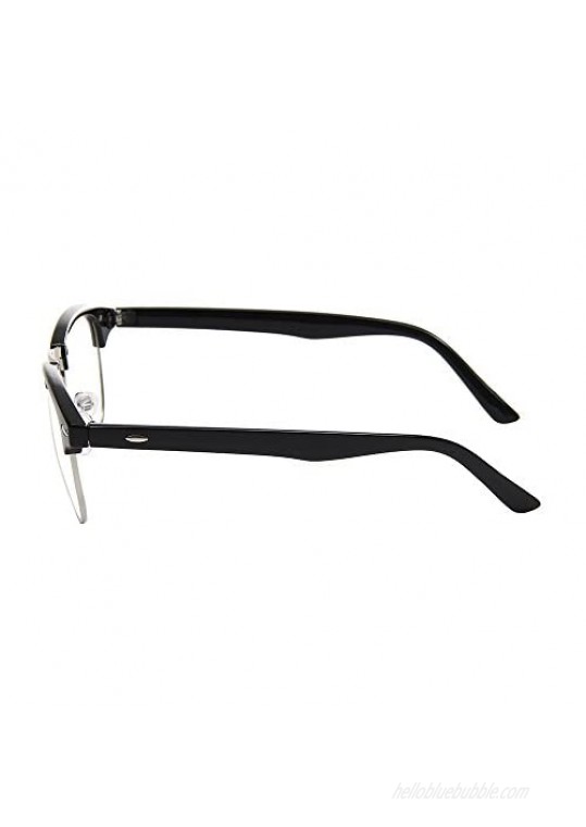 Shiratori New Vintage Fashion Half Frame Semi-Rimless Clear Lens Glasses