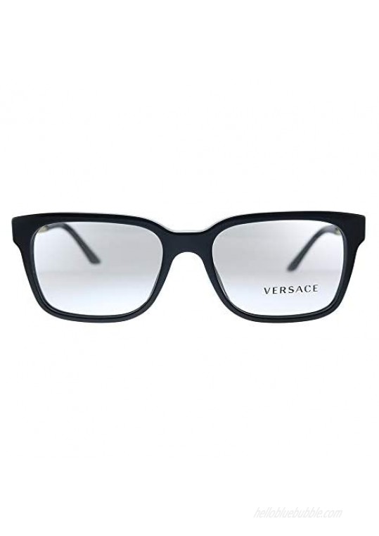 Versace VE 3218 GB1 53 Black Plastic Square Eyeglasses 53mm