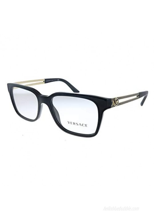 Versace VE 3218 GB1 53 Black Plastic Square Eyeglasses 53mm