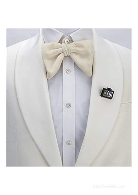 Knighthood FBI Mulder ID Card Folding Lapel Pin Badge Coat Suit Jacket Wedding Gift Party Shirt Collar Accessories Brooch