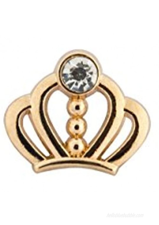 Knighthood Golden Crown with Swarovski Detailing Lapel Pin Badge Coat Suit Collar Accessories Brooch for Men