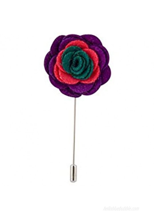 Knighthood Men's Lapel Pin Handmade Lapel Flower Stick Boutonniere Pin with a Gift Box for Suit Wedding Groom LP-13