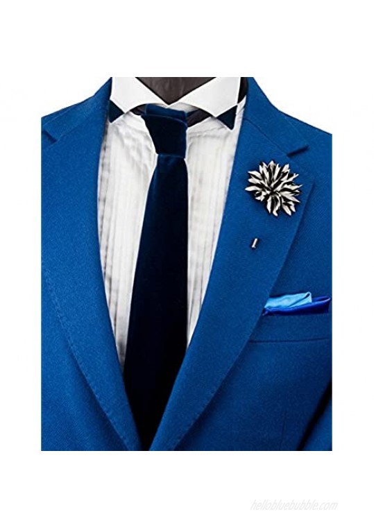 Knighthood Striped Flower Lapel Pin Badge Coat Suit Collar Accessories Brooch for Men