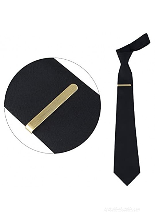 HAWSON Stylish Tie Bar Clips for Men Tie Series Wedding Business Gold Silver Rose Gold