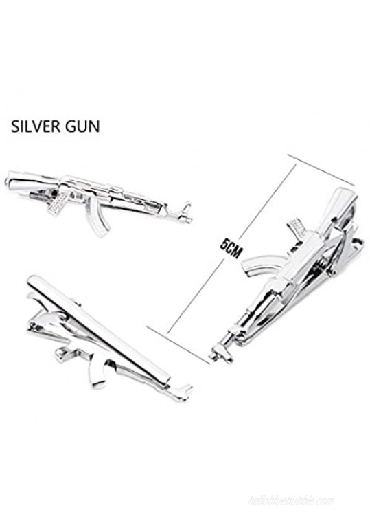 Kaidvll 3 Pcs Tie Clips for Men Tie Bar Clip Set with Gift Box for Man and Boys
