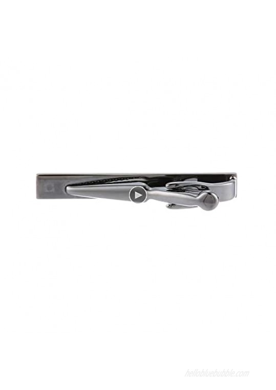 Kenneth Cole Reaction Men's Classic Tie Clip Tie Bar for Regular Ties Gunmetal One Size