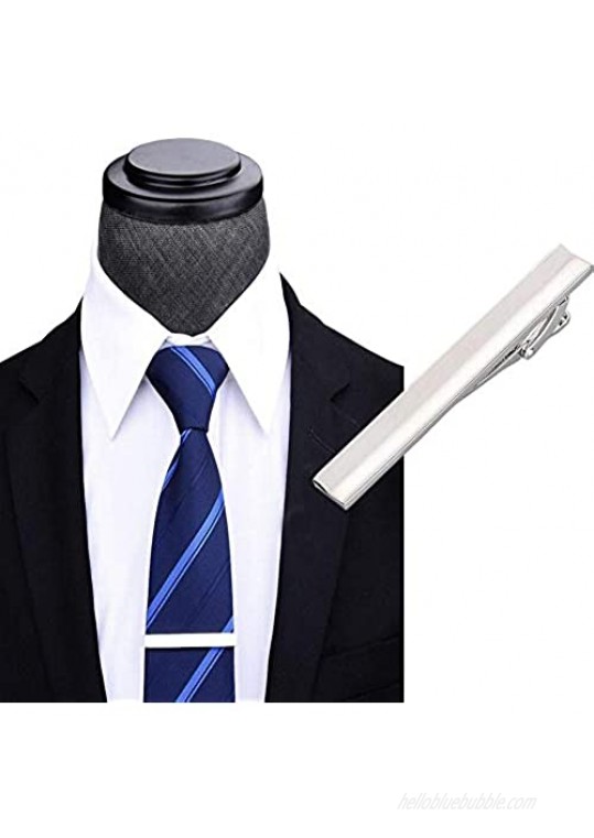Men's Tie Clip Stainless Steel Metal Simple Necktie Tie Bar Clasp Clip Clamp Pins Sliver Color For Men Business&Party Wedding Best Gift