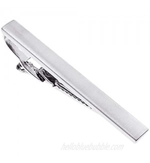 UJOY Skinny Tie Clips Black Silver 2.4'' Necktie Shirts Bar Pins Box Packed for Men K046