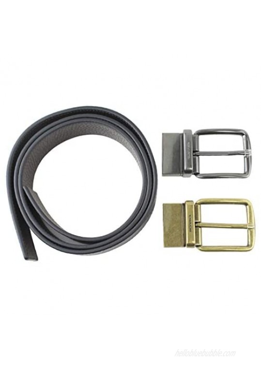 Coach Men's Wide Belt Harness Gift Box AQO Black/Dark Brown Style F55434
