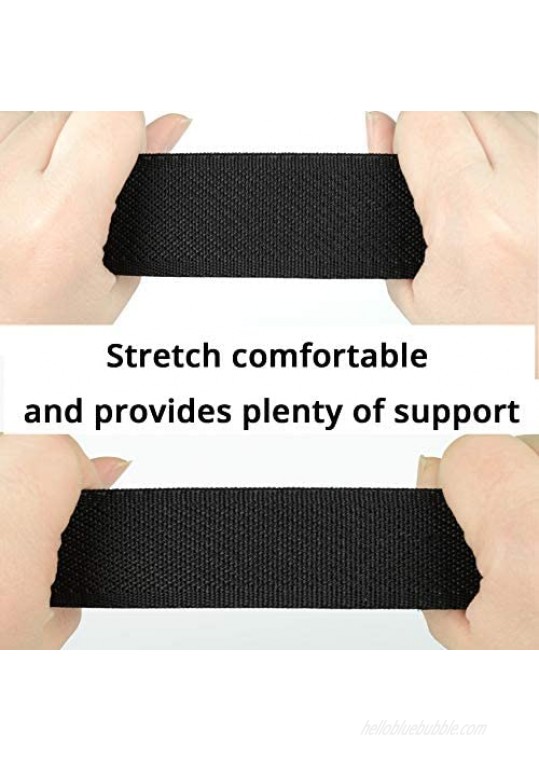 Drizzte Mens Plus Size 39 to 75inch Newest Comfortable Stretch Fabric Cloth Belt Black