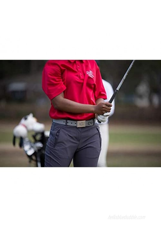 Golf Belt with Buckle - Adjustable for Waist Size up to 44 Inch Hypoallergenic - by C4 Belts