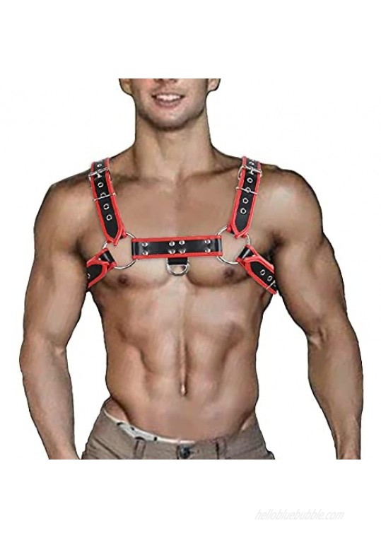 Harness for Man Adjustable Leather Harness Body Chest Half Harness Punk Belt Clubwear Costume