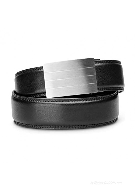 KORE Men’s Full-Grain Leather Track Belts | “Evolve” Stainless Steel Buckle
