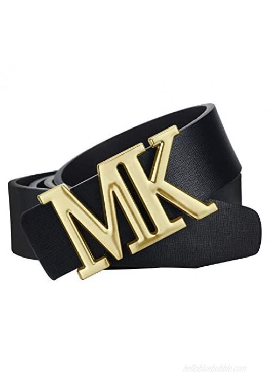Maikun Mens Dress Leather Belt Plaque Buckle 35mm Width For Father's Day