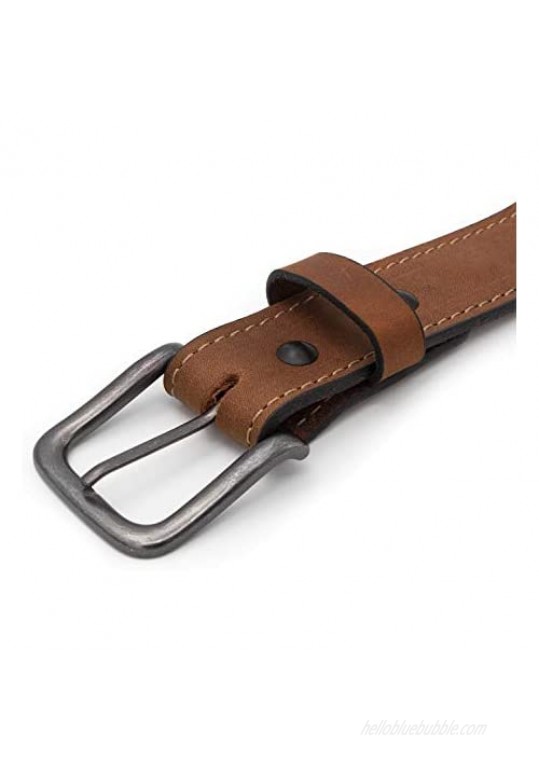 The Outrider Belt | Brown Full Grain Leather Belt for Men | Made in USA