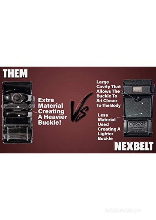 USA All Black Aston Men's Leather Dress Ratchet Belt with Automatic Buckle - Nexbelt Ratchet System Technology