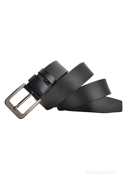 VRLEGEND Mens Belts for Jeans Casual Work Dress 34-62 Men Belt Leather Big and Tall Black & Brown Color