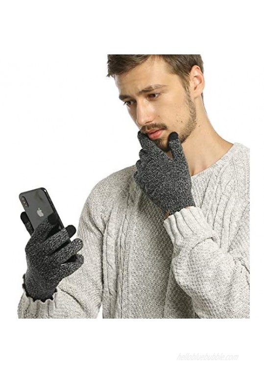 2 Pairs Winter Touchscreen Gloves Men Women Anti-Slip Touch Screen Warm Lined