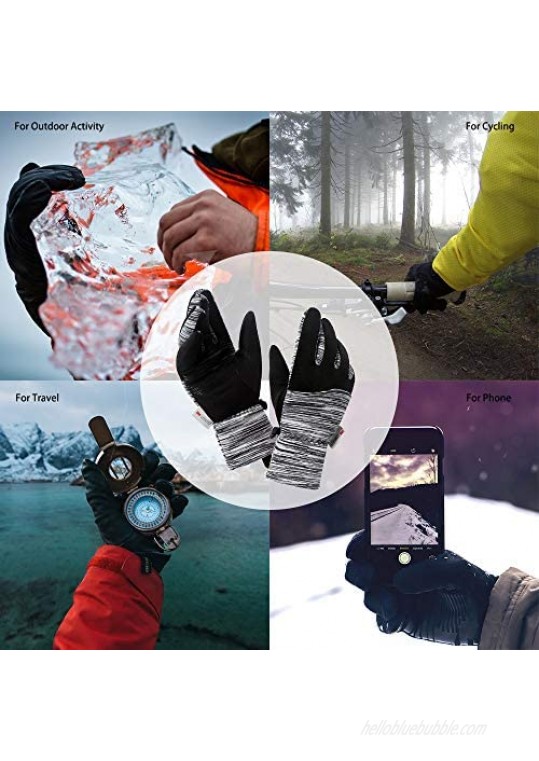 EMPO Waterproof Windproof Warm Gloves - Thinsulate Winter Touch Screen Thermal Gloves