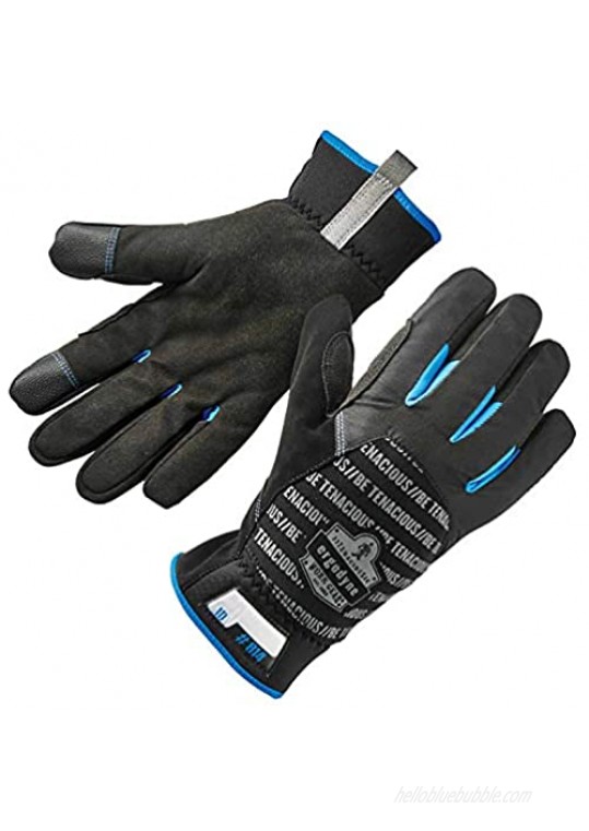 Ergodyne ProFlex 814 Thermal Winter Work Gloves Touchscreen Capable  Black  Large
