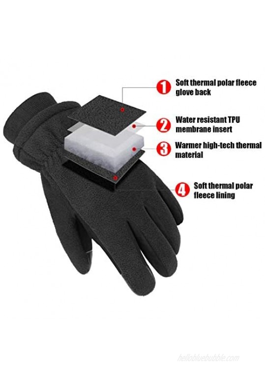 Heated Winter Gloves Men Women Deerskin Leather Touchscreen Insulated Work Glove