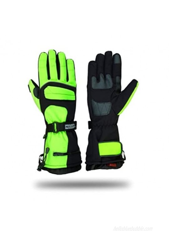 Hugger Glove Company Men's Textile Gauntlet Winter Warm Snowmobile Gloves