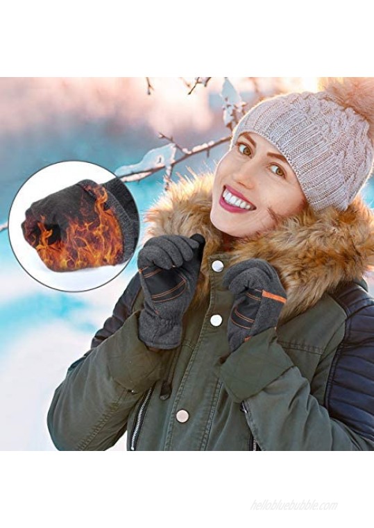 HUPENG Winter Knit Gloves for Men and Women Touchscreen Gloves -30 °F Warm Thermal Gloves