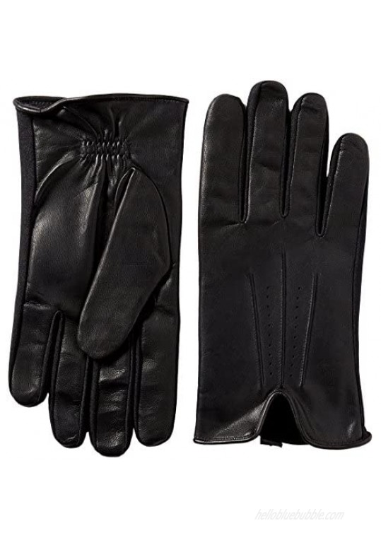 isotoner Stretch Leather Men's Gloves Touchscreen Technology Dual Liningisotoner Spandex Stretch Shortie Women’s Gloves Leather Palms Black MD