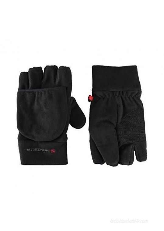 Manzella Men's Fleece Cold Weather Convertible Cascade Glove With Thinsulate