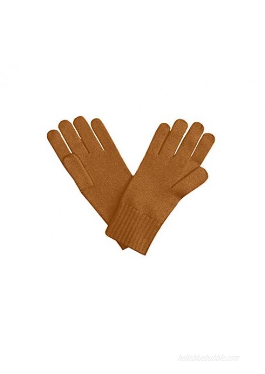 State Cashmere Classic Jersey Knit Gloves 100% Pure Cashmere Ribbed Cuffs
