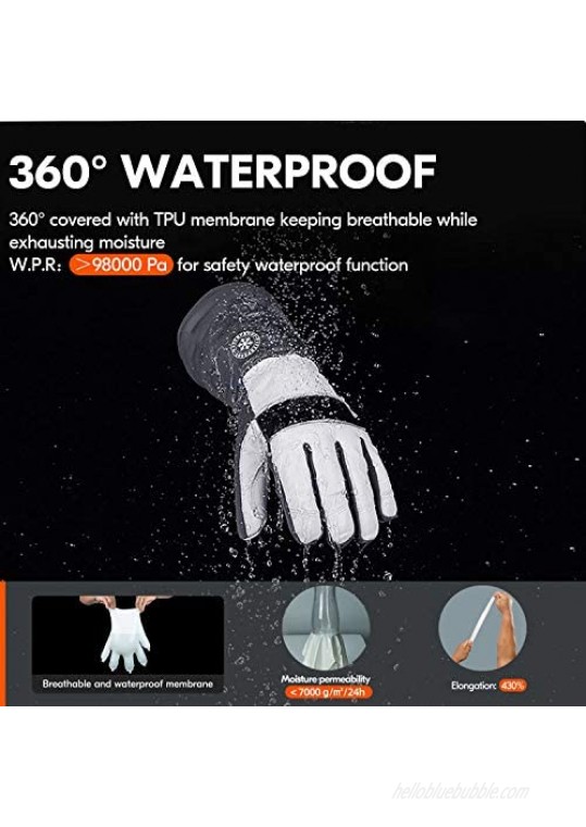 Vgo Leather Winter Ski Gloves Cold Storage Work Glovesn 3M Thinsulate (GA8435FW)