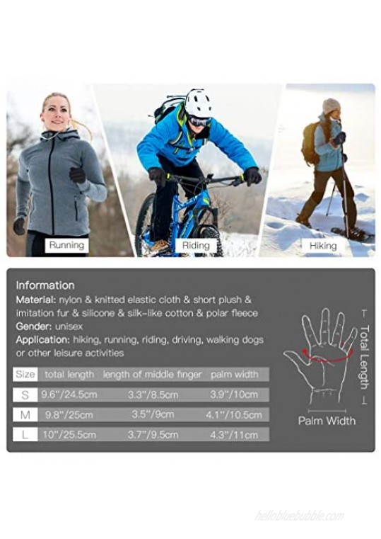 Winter Gloves Touch Screen Gloves Anti-slip Cycling Gloves Driving Gloves for Men Women