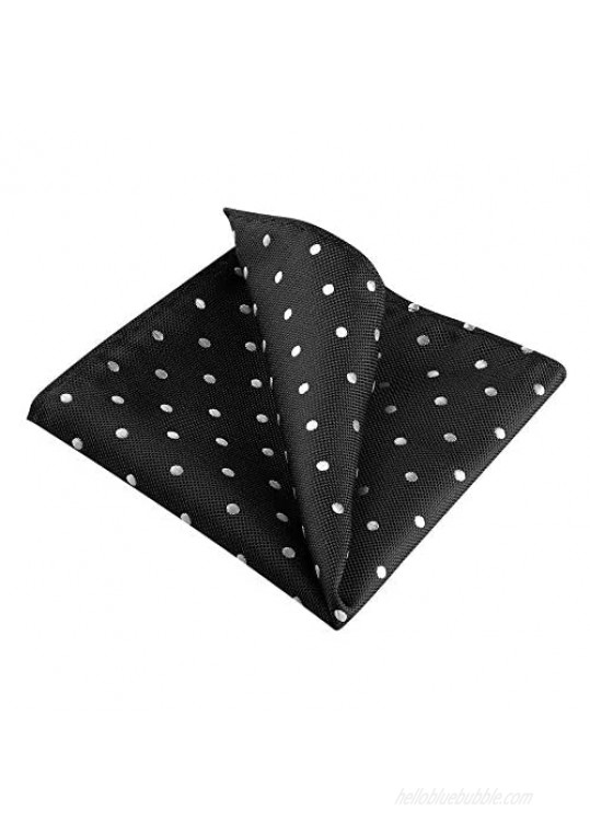 Allegra K Men's Pocket Squares Handkerchiefs Classic Polka Dots for Wedding Business