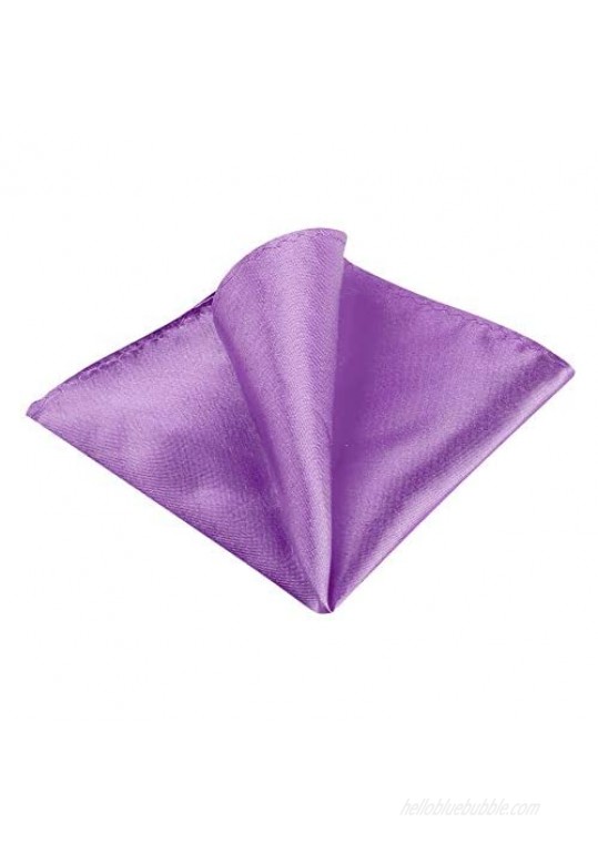 Allegra K Men's Pocket Squares Handkerchiefs Solid Color for Wedding Party