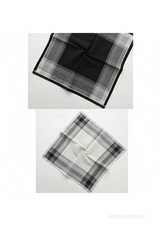 COCOUSM Men Soft Cotton Handkerchiefs Pocket Square Gift Set